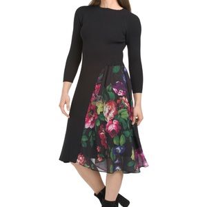 COPY - Dalia Macphee dress size medium black and multicolored